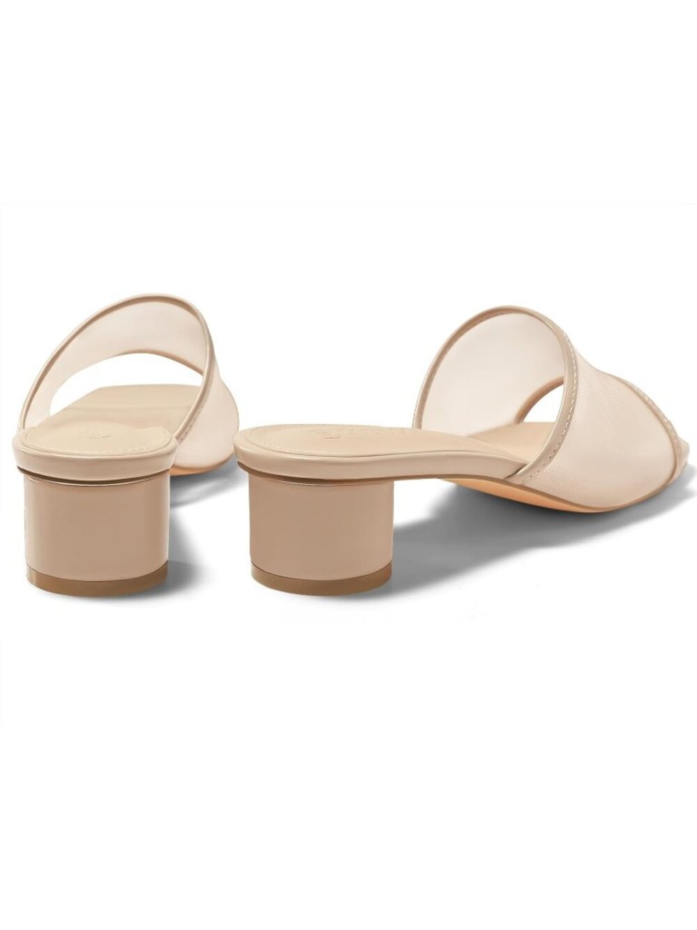 Women's Khaki Comfortable Suitable Square Open Toe Chunky Heel Slide Sandals - Picture 5 of 5